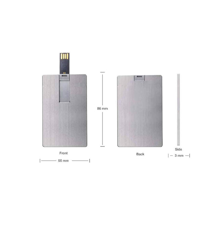 Aluminum Card Size USB Flash Drives, Blank - Just Adore