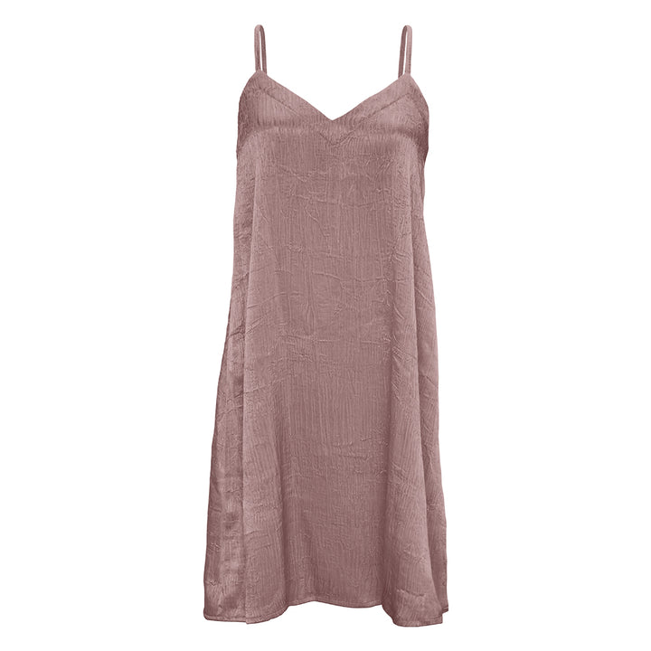 Night Gown Slip Dress – Crepe Satin, Knee Length - Just Adore