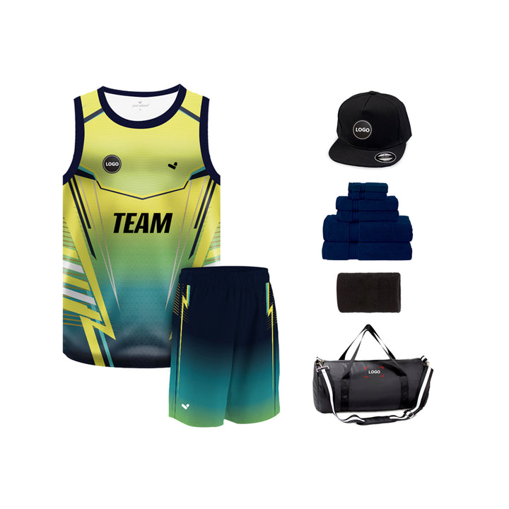 Full Sublimation Basketball Team Uniform Jersey and Shorts - MOQ 6 Pcs - Just Adore