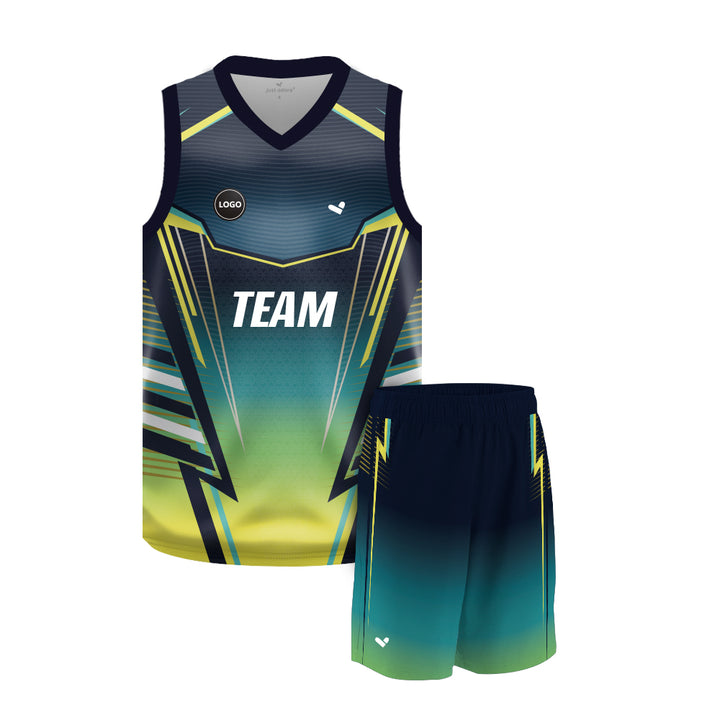 Full Sublimation Basketball Team Uniform Jersey and Shorts - MOQ 6 Pcs - Just Adore