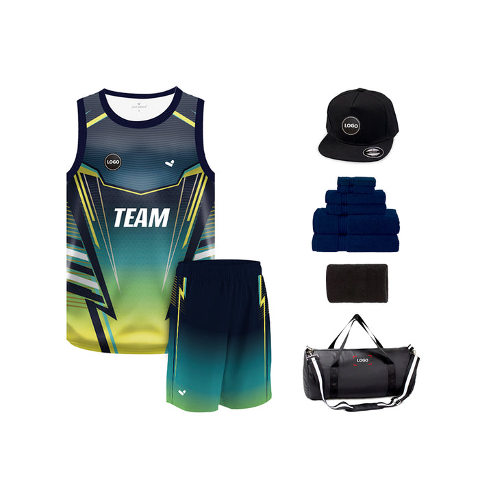 Full Sublimation Basketball Team Uniform Jersey and Shorts - MOQ 6 Pcs - Just Adore