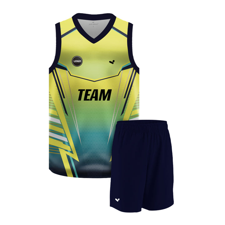 Digital Printed Basketball Team Uniform Jersey and Plain Shorts Set MOQ 6 Pcs - Just Adore