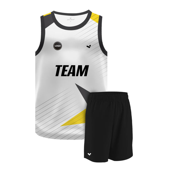 Multicolor Sublimation printed basketball uniform jersey and Plain Shorts, MOQ 6 Pcs - Just Adore