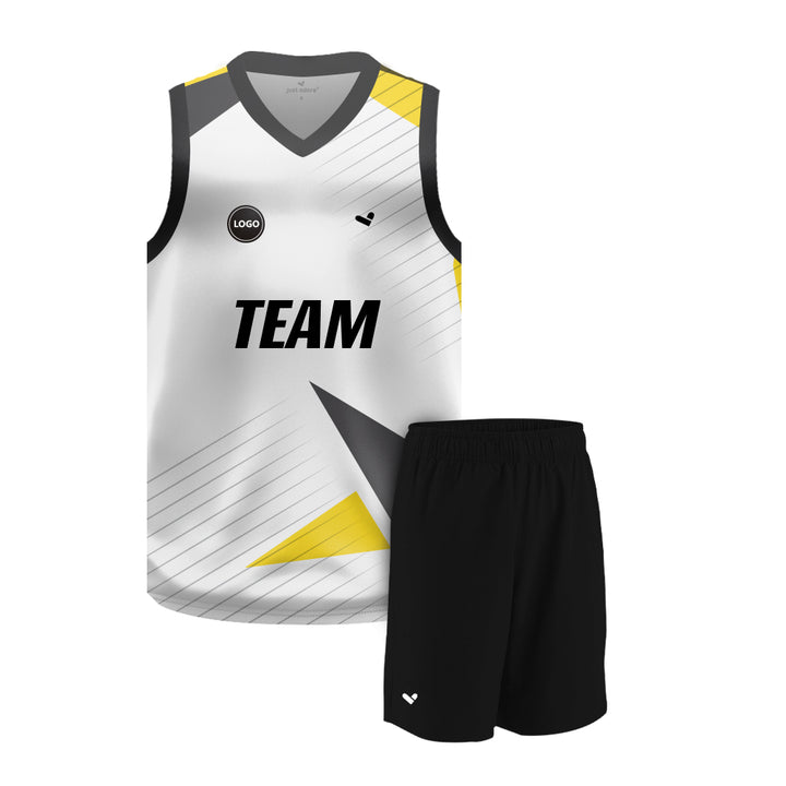 Multicolor Sublimation printed basketball uniform jersey and Plain Shorts, MOQ 6 Pcs - Just Adore