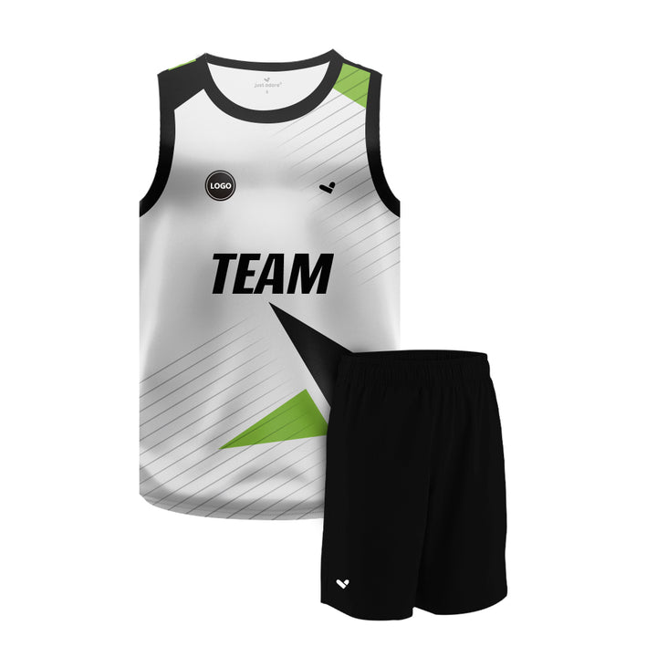 Multicolor Sublimation printed basketball uniform jersey and Plain Shorts, MOQ 6 Pcs - Just Adore