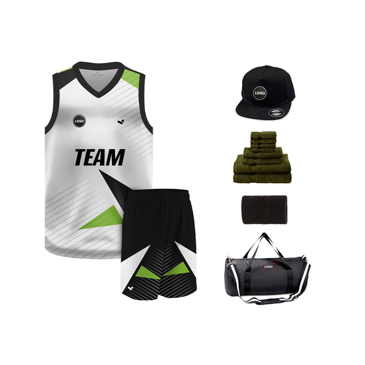 Multicolor Digital printed basketball Team jersey and Shorts, MOQ 6 Pcs - Just Adore