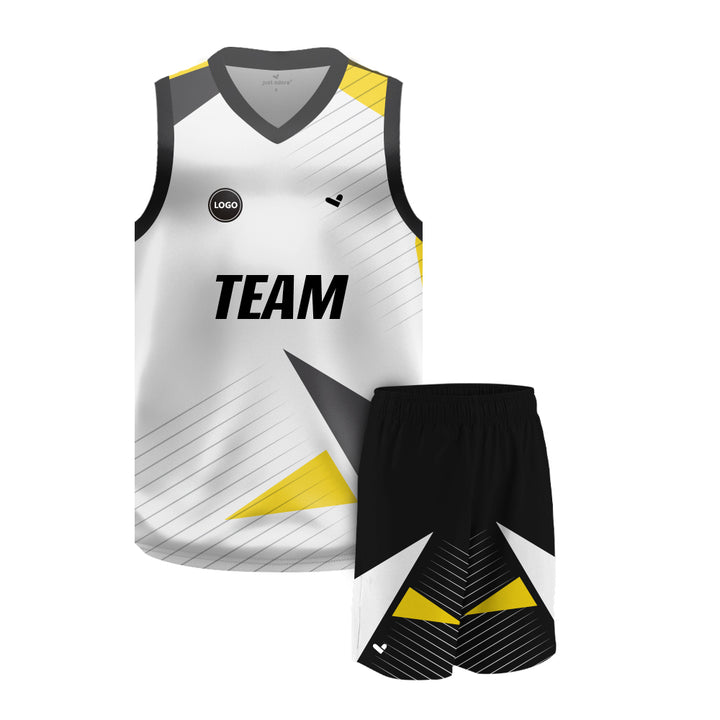 Multicolor Digital printed basketball Team jersey and Shorts, MOQ 6 Pcs - Just Adore