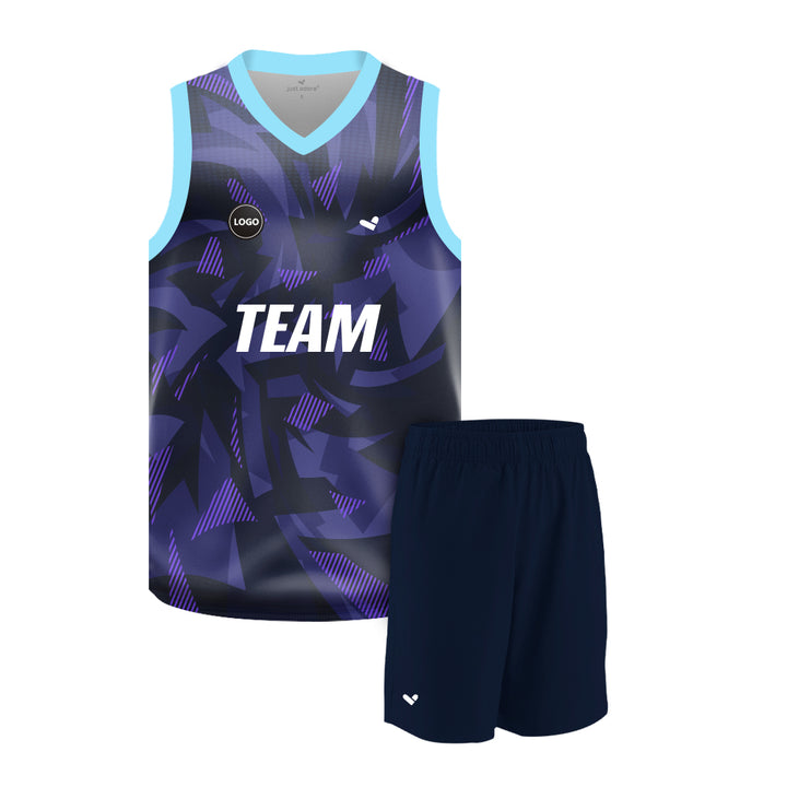 Wholesale Digital printed basketball uniform jersey and Plain Shorts, MOQ 6 Pcs - Just Adore