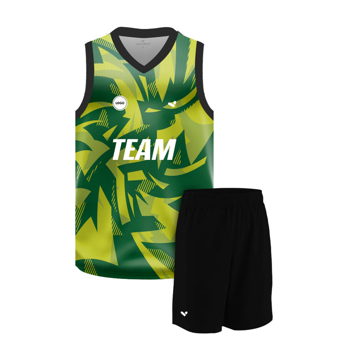 Wholesale Digital printed basketball uniform jersey and Plain Shorts, MOQ 6 Pcs - Just Adore