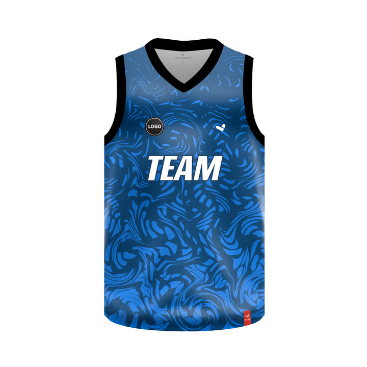 Basketball jersey v neck with Custom name and number, MOQ 6 Pcs - Just Adore