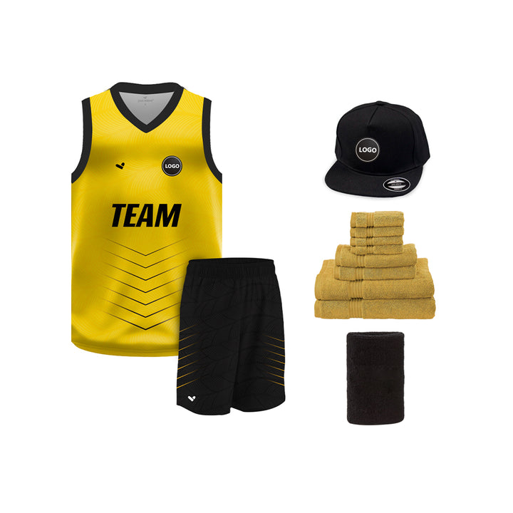 Full Black sublimation Basketball Jersey and shorts, MOQ 6 Pcs - Just Adore