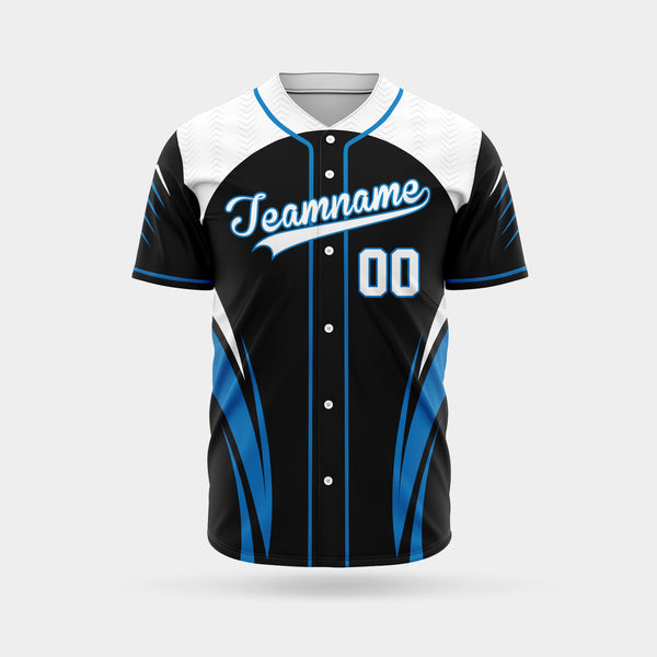 Customized black baseball jersey men, MOQ - 9 Pcs - Just Adore