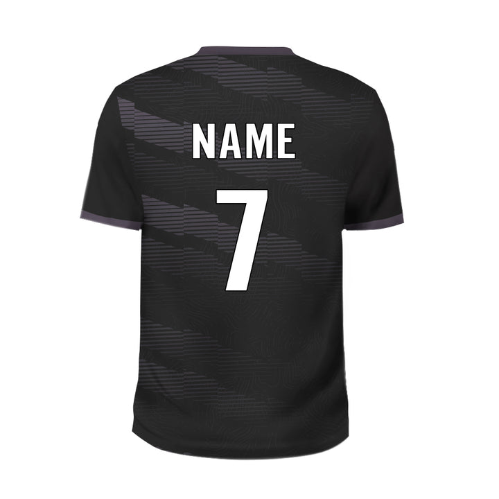 Black full sublimation printed football dri-fit jersey, MOQ 11 Pcs - Just Adore