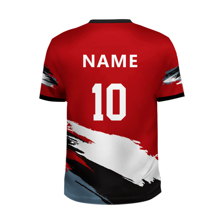 Black and Red soccer Jersey Team Uniform, MOQ 11 Pcs - Just Adore