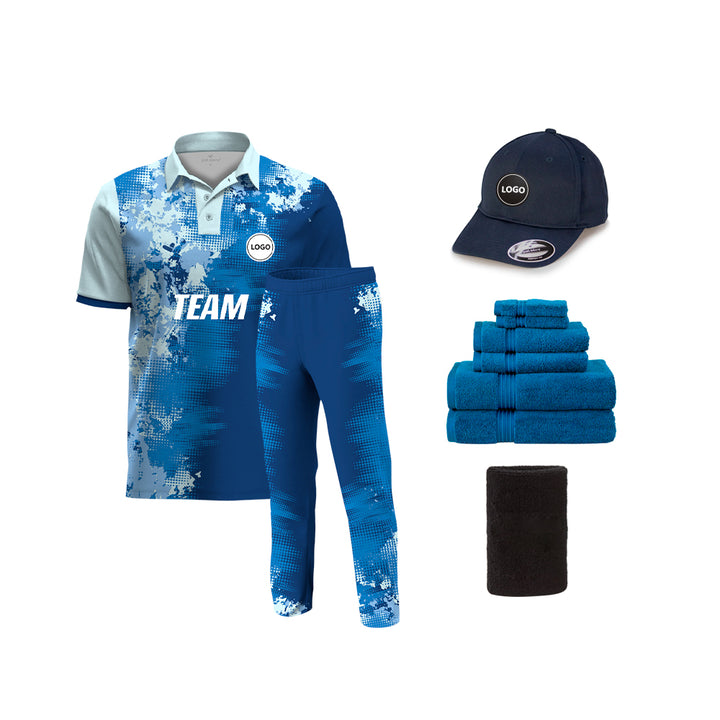 Pink and Blue Cricket team Uniform - Full Sublimation Printed, MOQ - 11 Sets - Just Adore