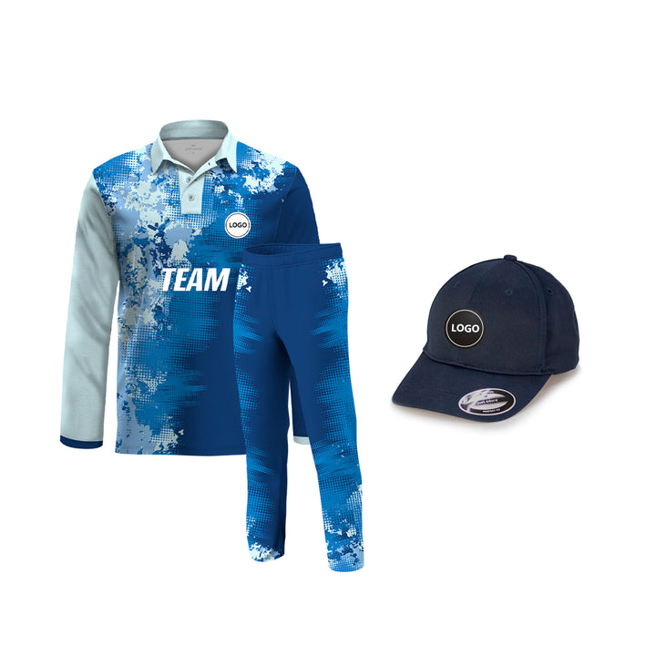 Pink and Blue Cricket team Uniform - Full Sublimation Printed, MOQ - 11 Sets - Just Adore