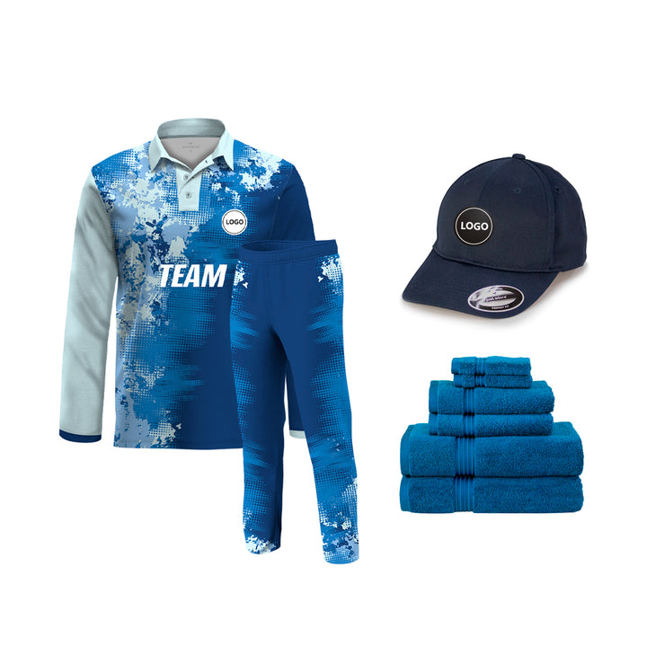 Pink and Blue Cricket team Uniform - Full Sublimation Printed, MOQ - 11 Sets - Just Adore