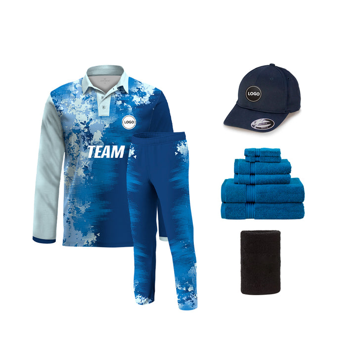 Pink and Blue Cricket team Uniform - Full Sublimation Printed, MOQ - 11 Sets - Just Adore