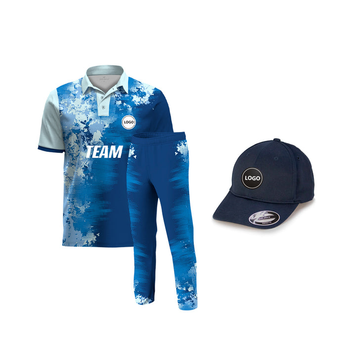 Pink and Blue Cricket team Uniform - Full Sublimation Printed, MOQ - 11 Sets - Just Adore