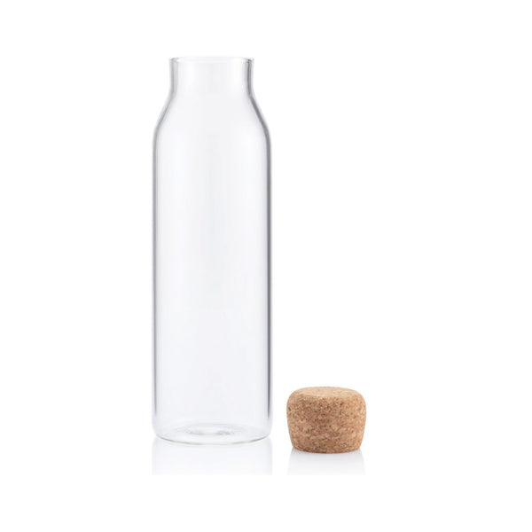 Borosil Glass Bottle with Cork Lid, Blank