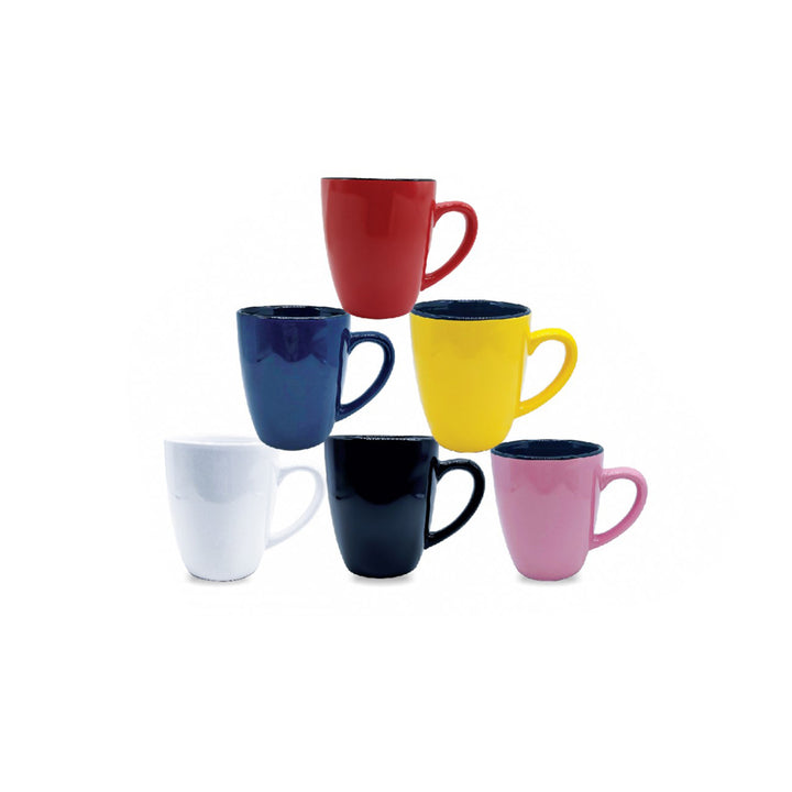 U Shaped Ceramic Mug, 12 oz, Blank - Just Adore