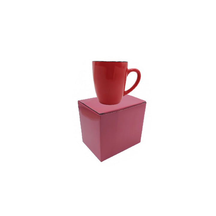 U Shaped Ceramic Mug, 12 oz, Blank - Just Adore