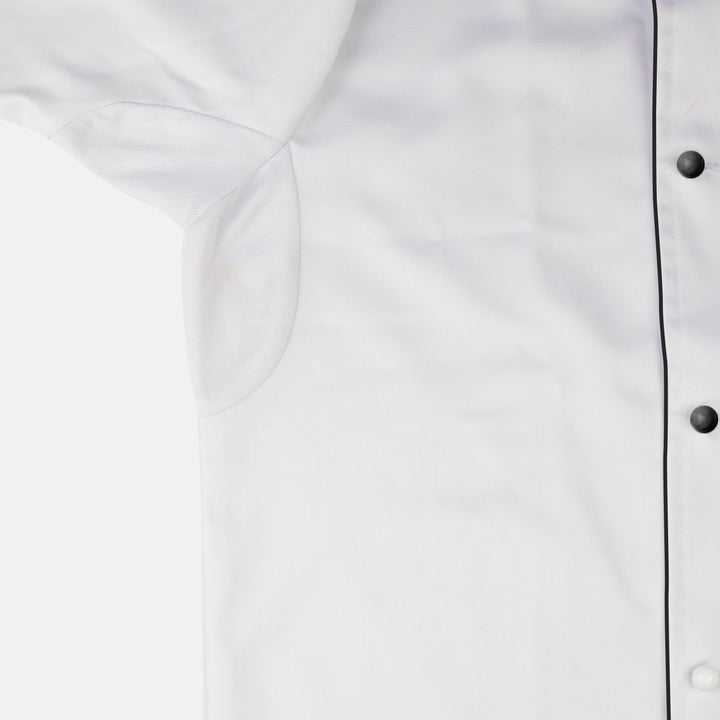 Chef Jacket - JA AirCoolPro Vent, Moisture Wicking, White with black piping, Unisex - Just Adore