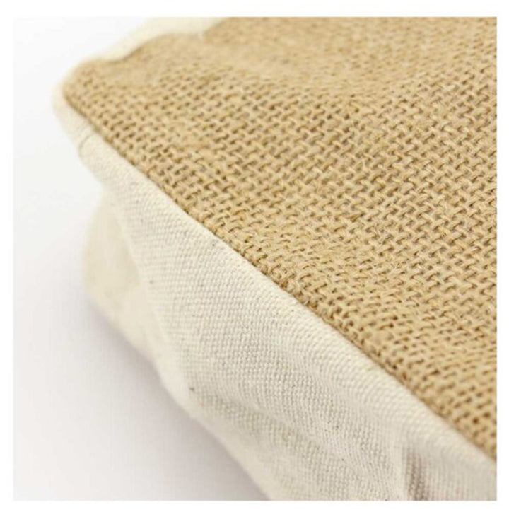 Jute with Cotton Zipper Pouch wholesale, Blank - Just Adore