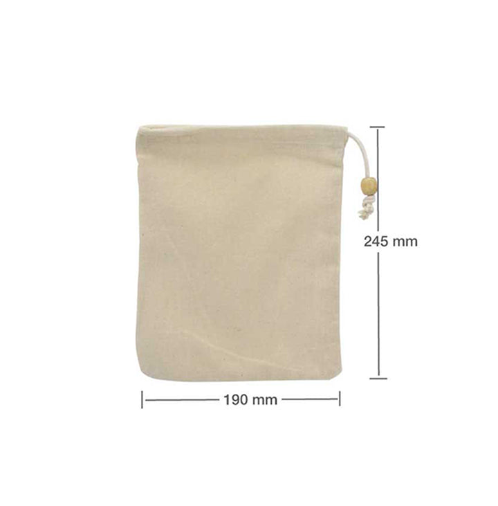 Cotton Pouch Bags with Drawstring, Blank - Just Adore