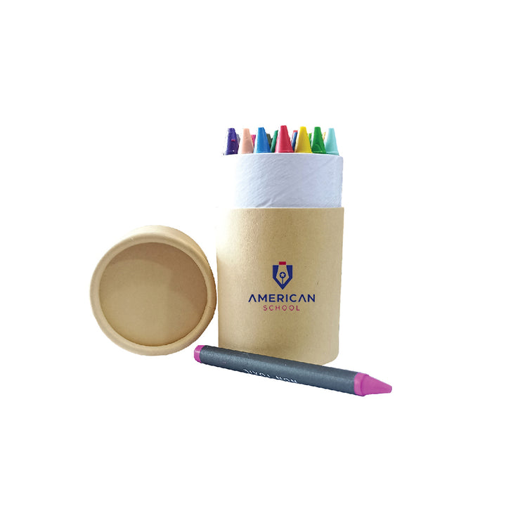 Crayon Set in Round Kraft Paper Tube, Blank - Just Adore