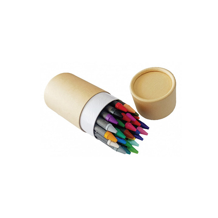 Crayon Set in Round Kraft Paper Tube, Blank - Just Adore