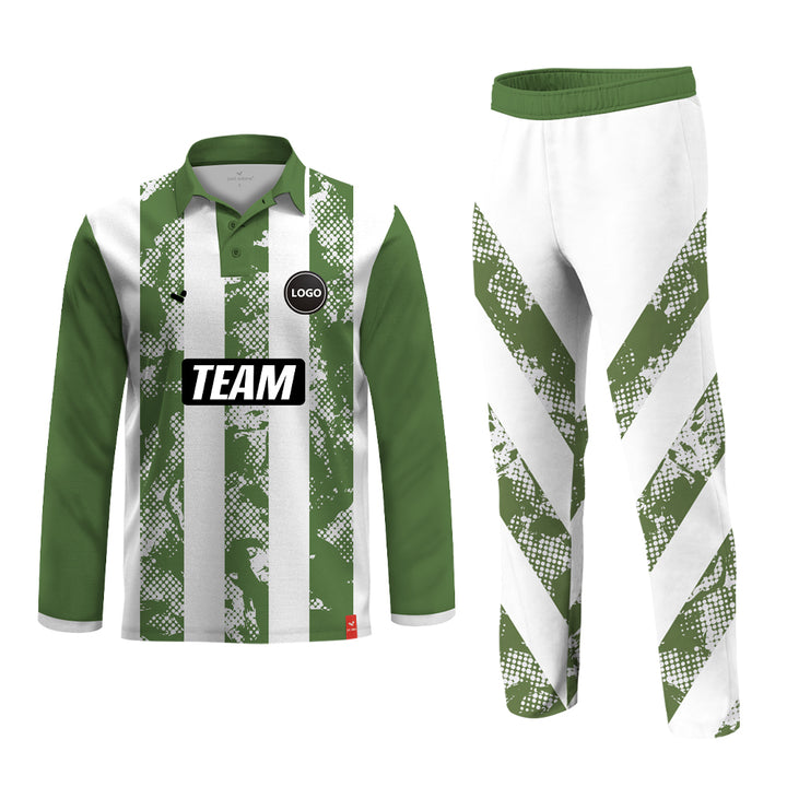 White & Red Cricket Team Uniform kits - Full Sublimation, MOQ - 11 Sets - Just Adore