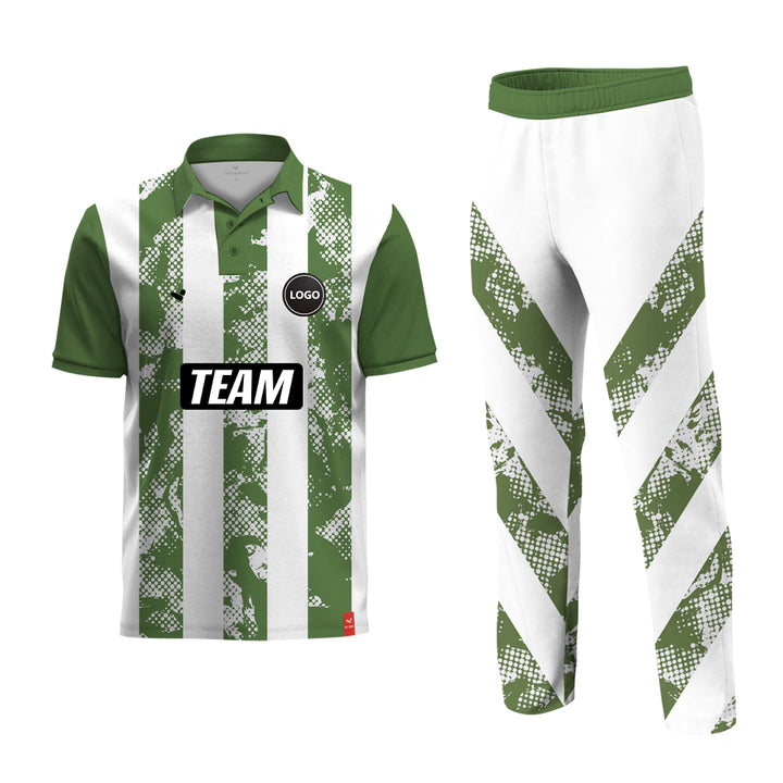 White & Red Cricket Team Uniform kits - Full Sublimation, MOQ - 11 Sets - Just Adore