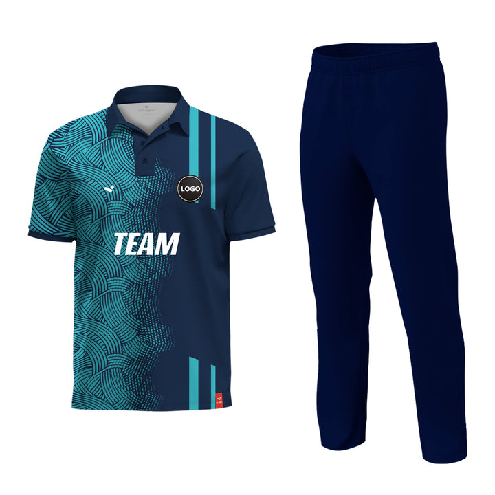 Sublimation Printed Cricket jersey kit and Plain Pant - MOQ 11 Sets - Just Adore