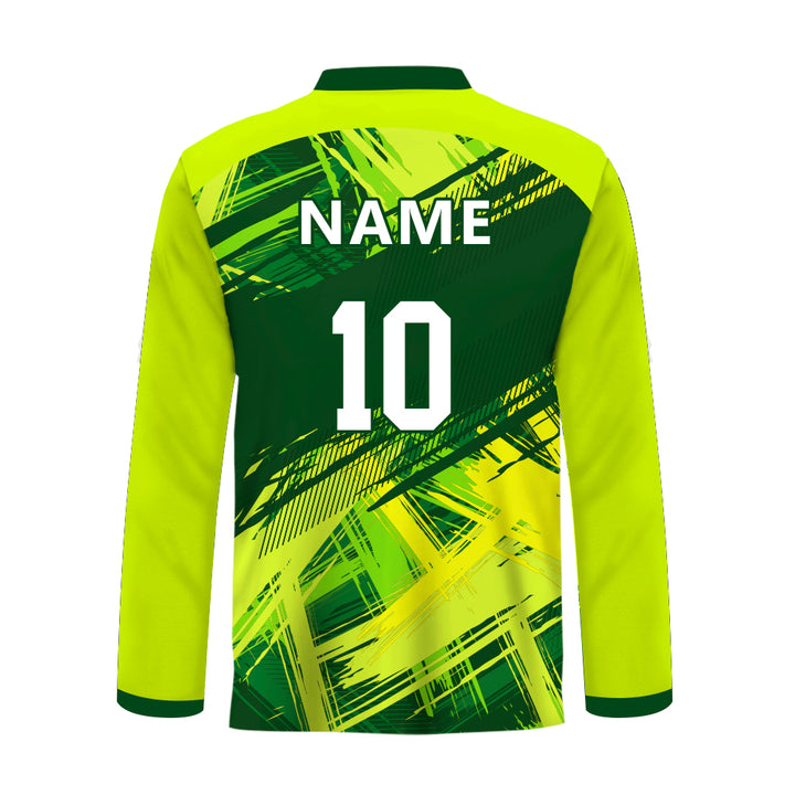 Green cricket jersey full sublimation printed, MOQ 11 Pcs - Just Adore