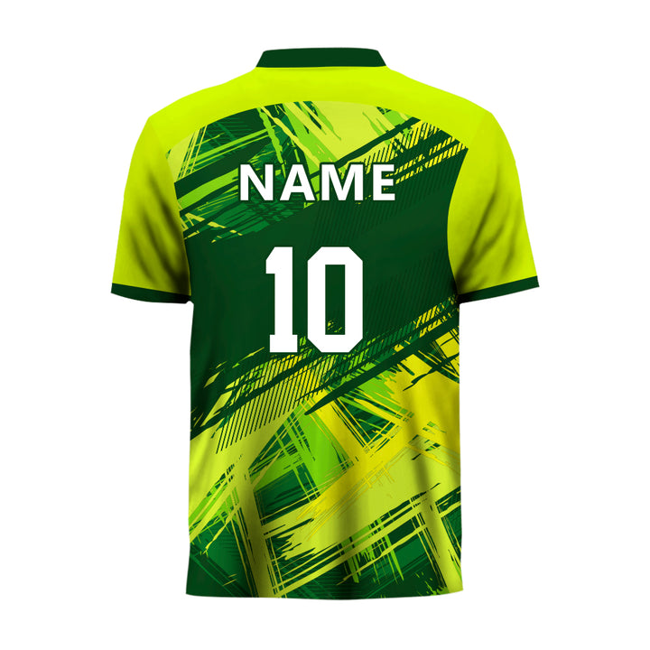 Green cricket jersey full sublimation printed, MOQ 11 Pcs - Just Adore