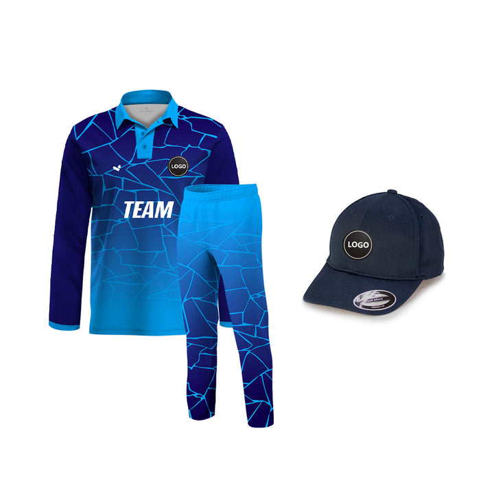 Full Digital Printed Cricket Team Uniform kits Wholesale, MOQ - 11 Sets - Just Adore