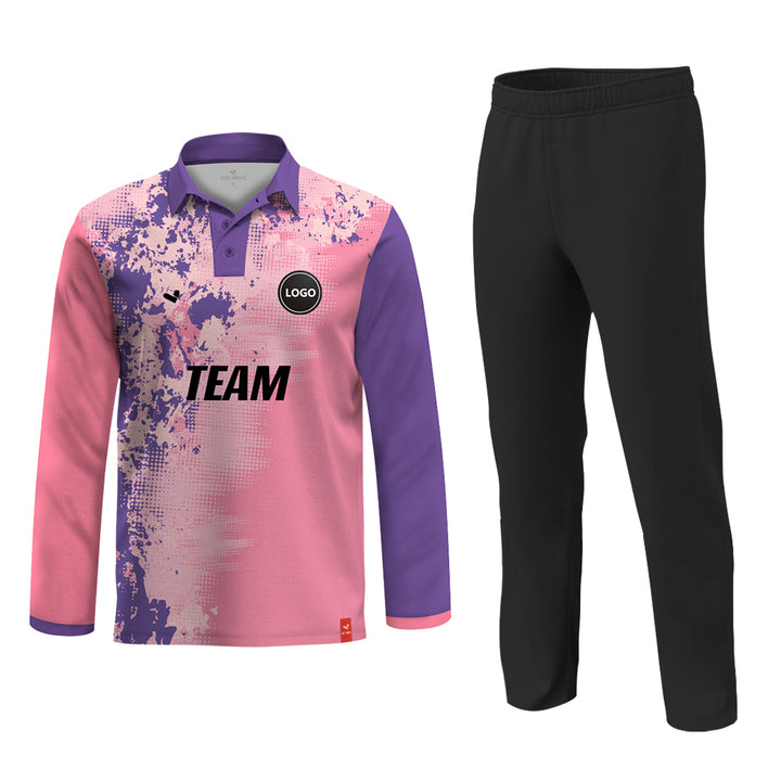 Pink Sports Team Uniform Jersey and Plain Pant set - MOQ 11 Sets - Just Adore