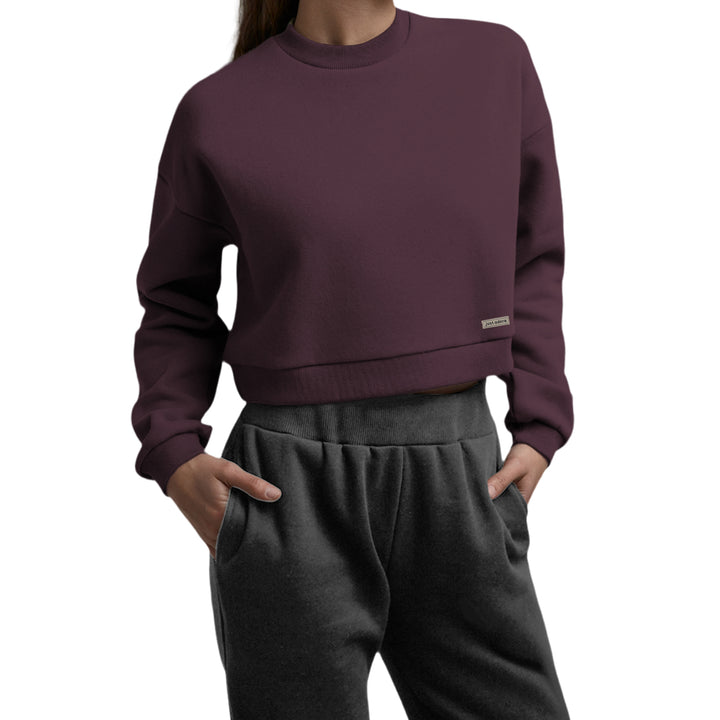 Oversized Women Crop Sweatshirt customizing DIY - Just Adore