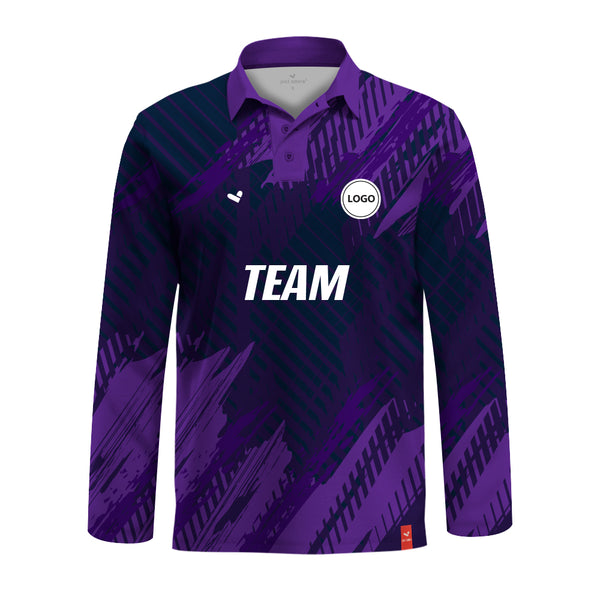 Custom Cricket jersey purple color, MOQ 11 Pcs - Just Adore