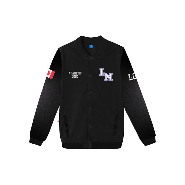 Custom made Varsity Jackets with Leather Sleeves, Unisex - MOQ 24 pcs (Mixed Sizes)