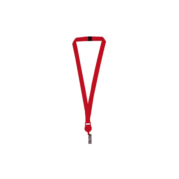 Lanyard with Reel Badge and Safety Lock, 20 mm, Blank