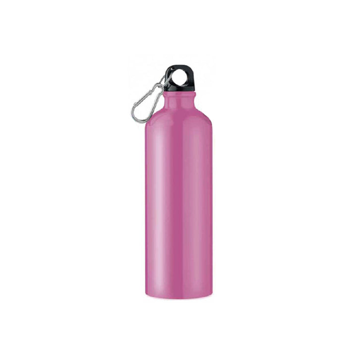 Single Wall Aluminium Sports Bottle with Carabiner, Blank - Just Adore