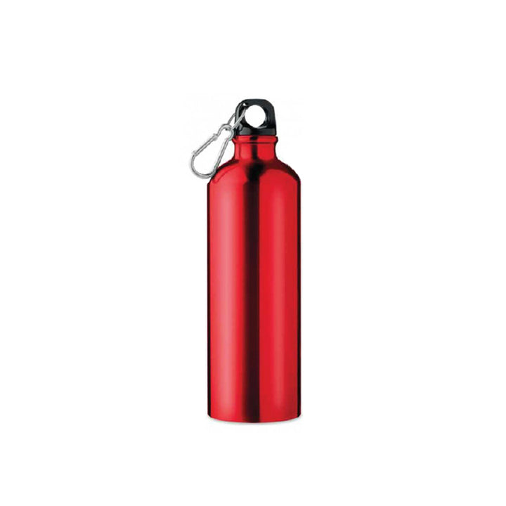 Single Wall Aluminium Sports Bottle with Carabiner, Blank - Just Adore