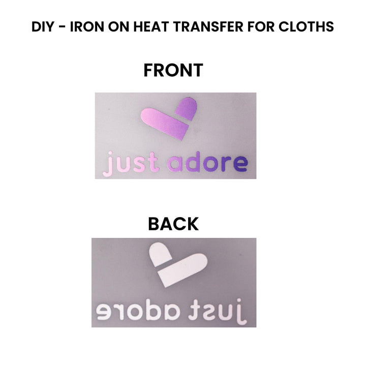 Iron on Heat Transfers for Clothes, DIY - MOQ - 24 pcs - Just Adore