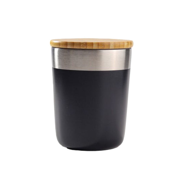 Double Wall Insulated Metal Cup with Bamboo Lid, Blank