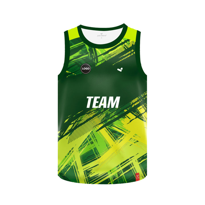 Sleeveless Full multicolor printed Basketball Team jersey, MOQ 6 Pcs - Just Adore