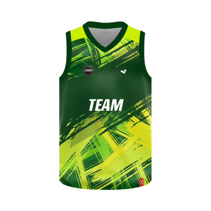 Sleeveless Full multicolor printed Basketball Team jersey, MOQ 6 Pcs - Just Adore