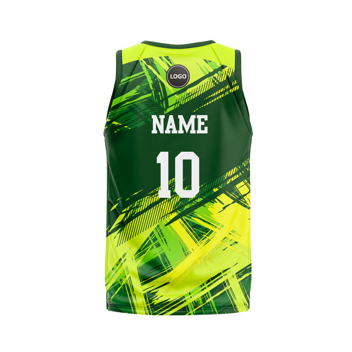 Sleeveless Full multicolor printed Basketball Team jersey, MOQ 6 Pcs - Just Adore