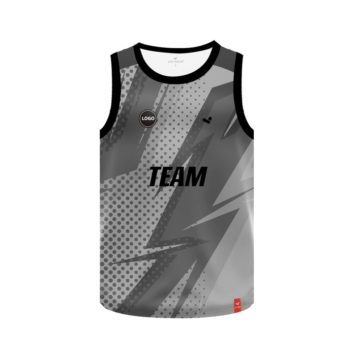 Grey Sublimation printed Basketball Team jersey, MOQ 6 Pcs - Just Adore